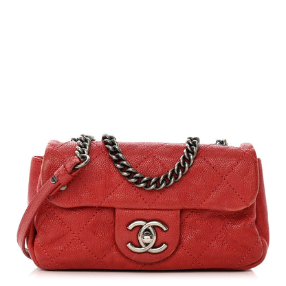 Chanel Caviar Quilted Mini Simply CC Flap Red 1 of 15