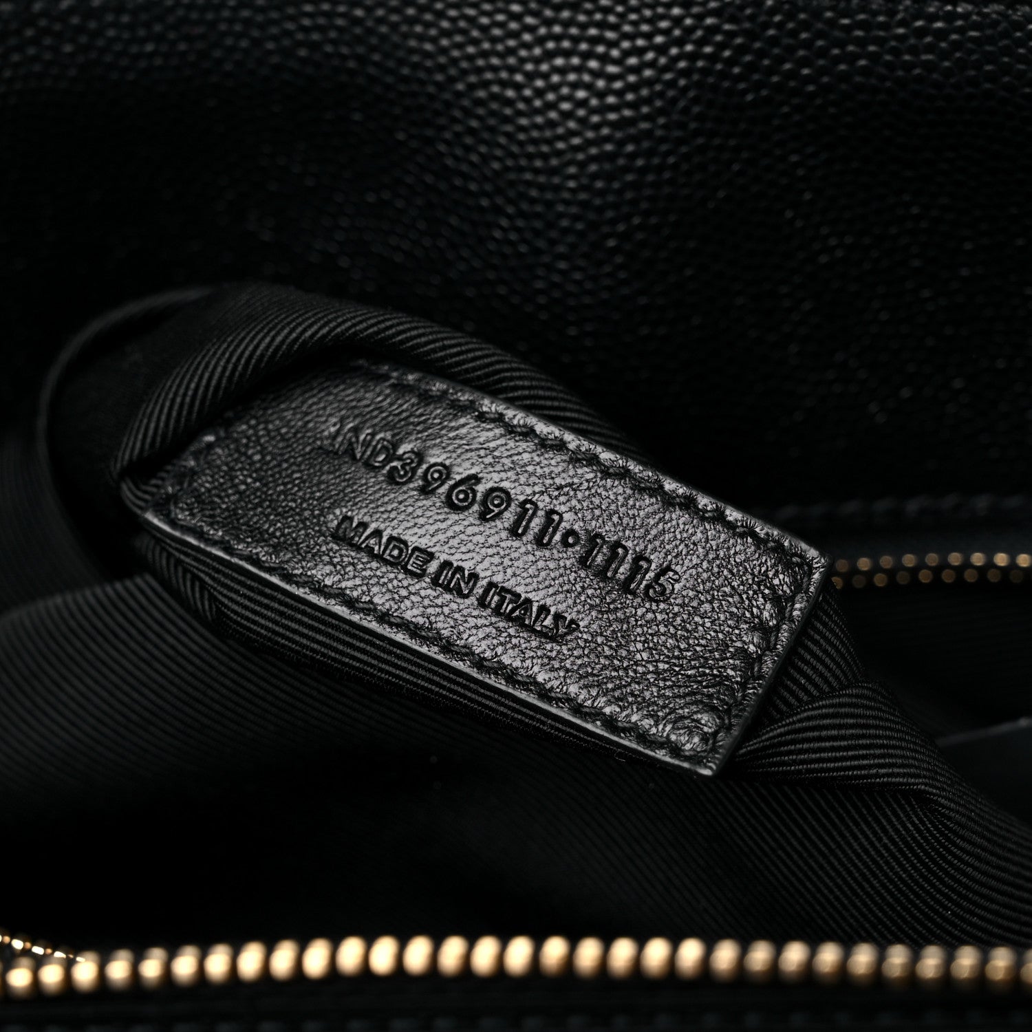 Saint Laurent Grain De Poudre Matelasse Chevron Monogram Shopping Bag Black 7 of 18