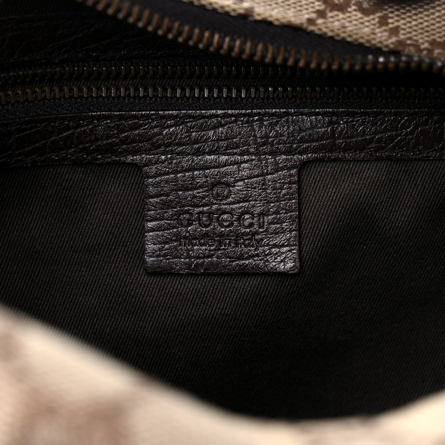 Monogram Medium Horsebit Chain Hobo Dark Brown