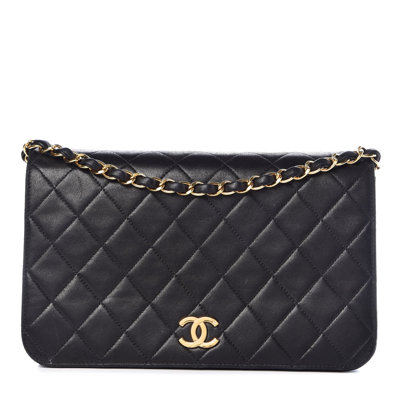Chanel Lambskin Quilted Small Single Flap Black 1 of 8
