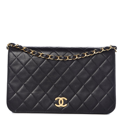 Chanel Lambskin Quilted Small Single Flap Black 1 of 8