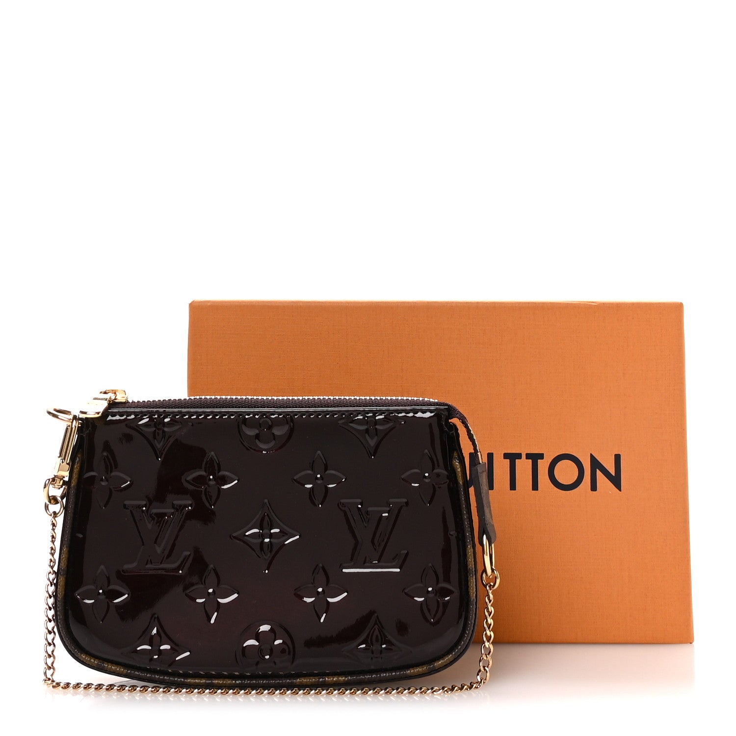 Louis Vuitton Vernis Monogram Mini Pochette Accessories Amarante 7 of 7