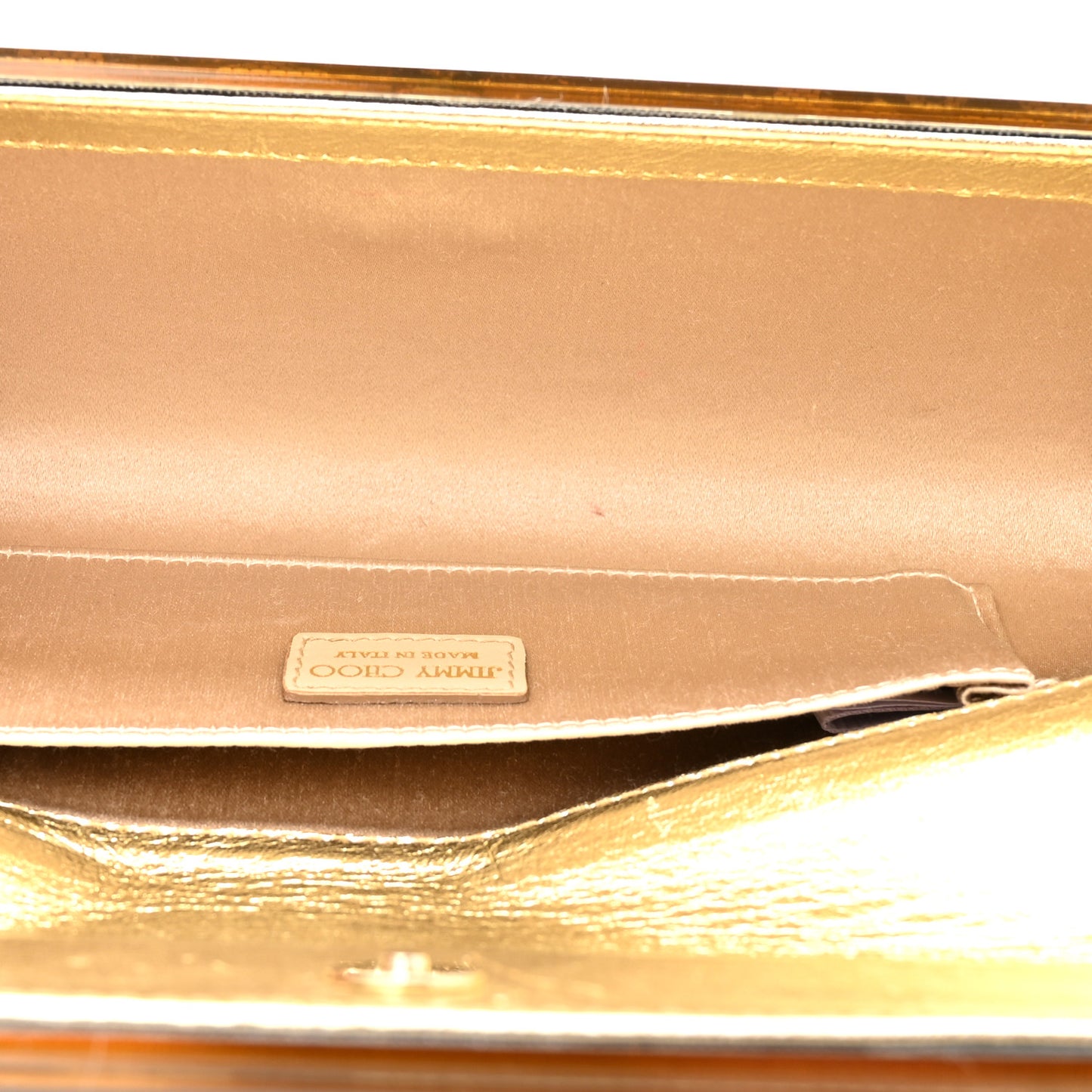 Acrylic Lace Sweetie Clutch Gold Black