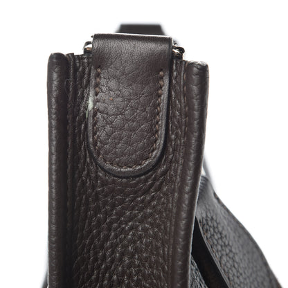 Hermes Taurillon Clemence Evelyne II PM Chocolate 8 of 12