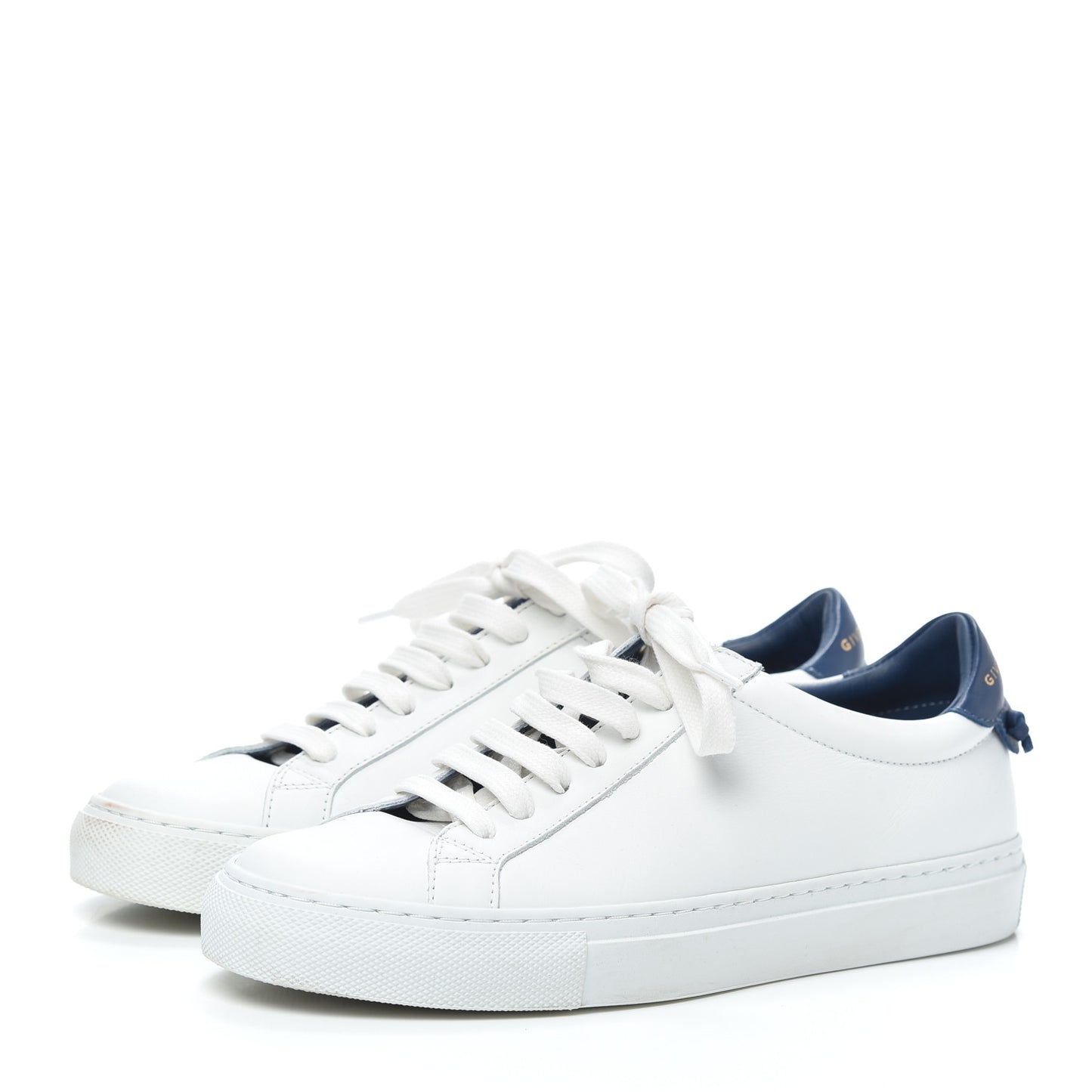 Calfskin Womens Urban Street Sneakers 36 White Blue