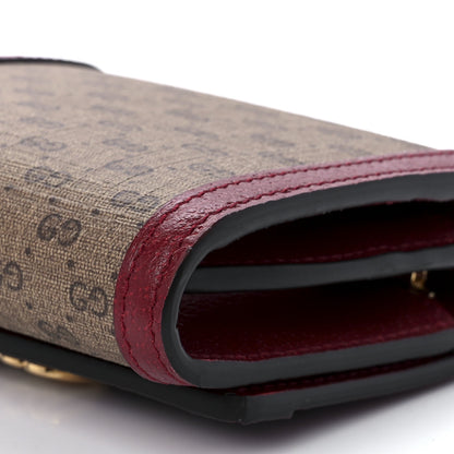 Gucci X DORAEMON Mini Vintage GG Supreme Monogram Compact Wallet Beige Cherry Red 10 of 10