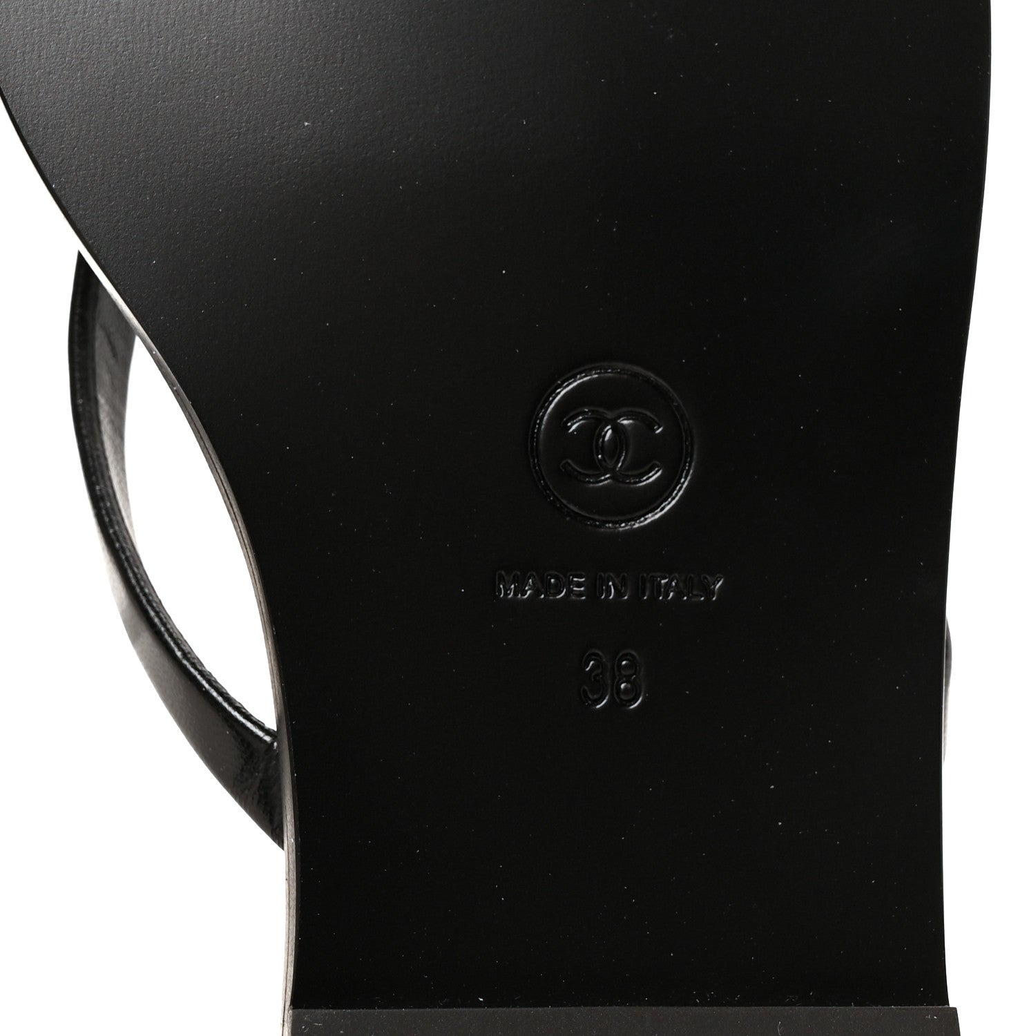 Chanel Goatskin CC Times Square Thong Sandals 38 Black 8 of 10