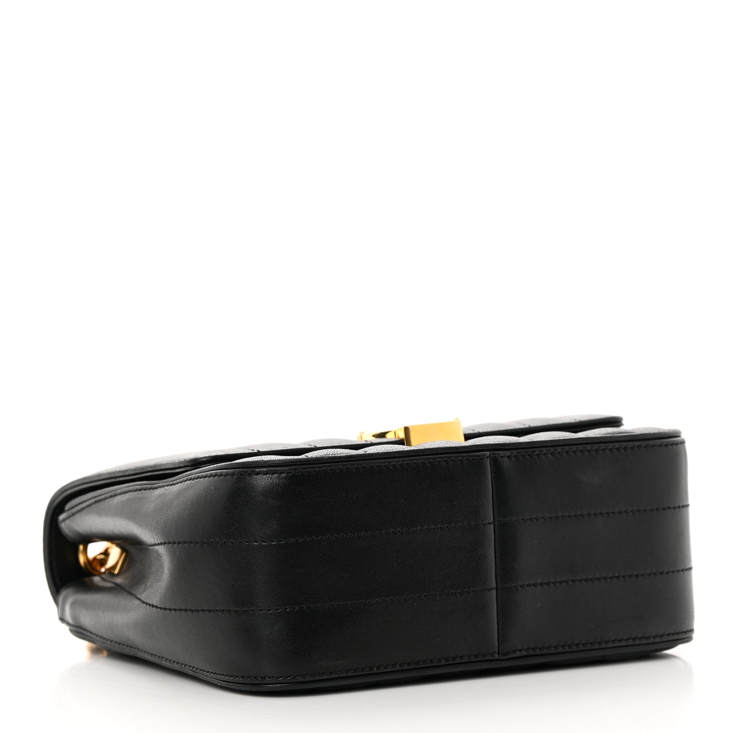 Saint Laurent Lambskin Matelasse Monogram Medium Vicky Chain Bag Black 4 of 15