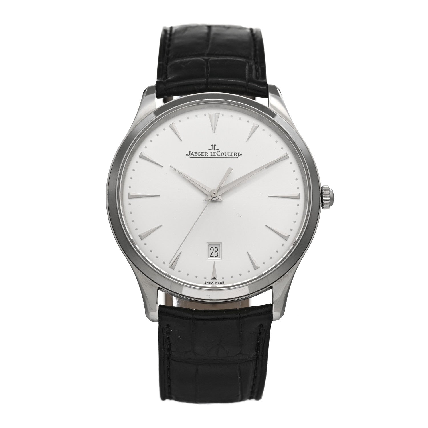 Jaeger-LeCoultre Stainless Steel Alligator 39mm Master Ultra Thin Automatic Watch Q1238420 1 of 4