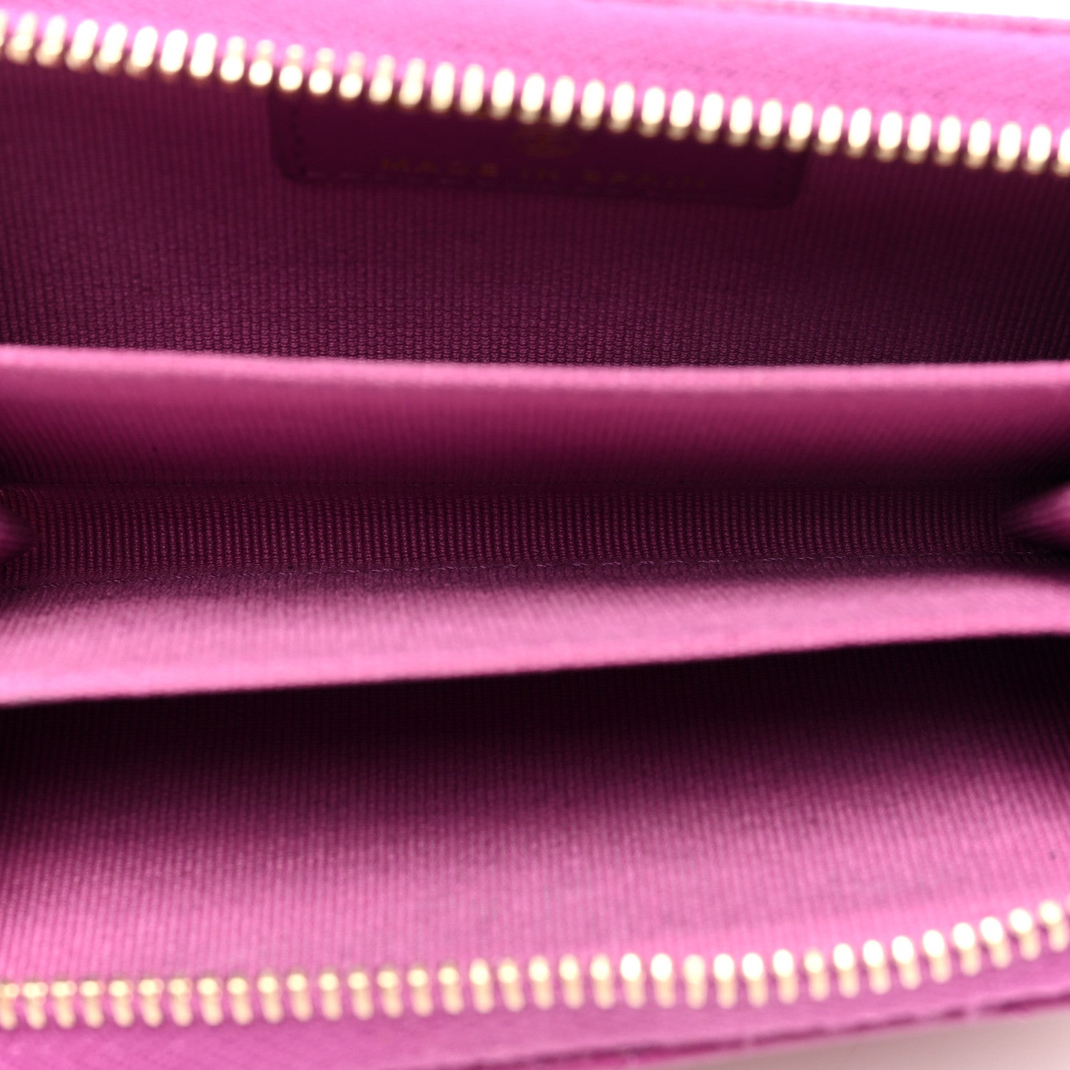 Chanel Caviar Quilted Zip Around Coin Purse Wallet Purple 5 of 8