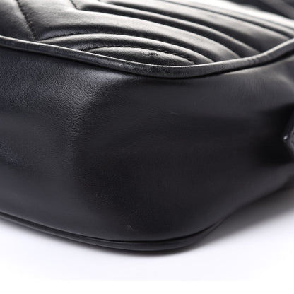 Gucci Calfskin Matelasse Small GG Marmont Chain Shoulder Bag Black 10 of 11