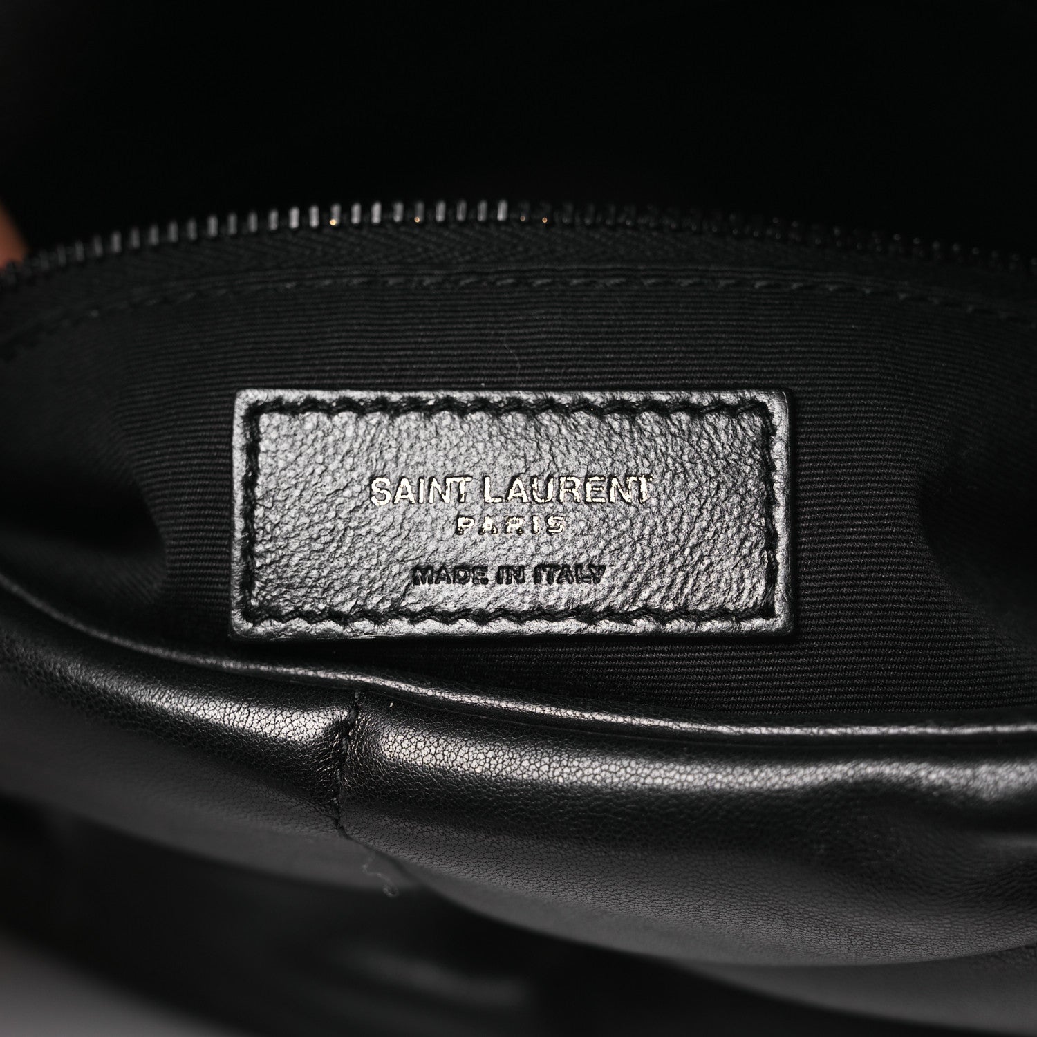 Saint Laurent Lambskin Quilted Toy Loulou Puffer Monogram Monochrome Chain Satchel Black 12 of 23