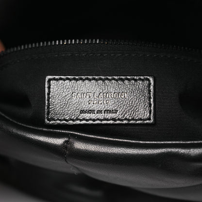 Saint Laurent Lambskin Quilted Toy Loulou Puffer Monogram Monochrome Chain Satchel Black 12 of 23