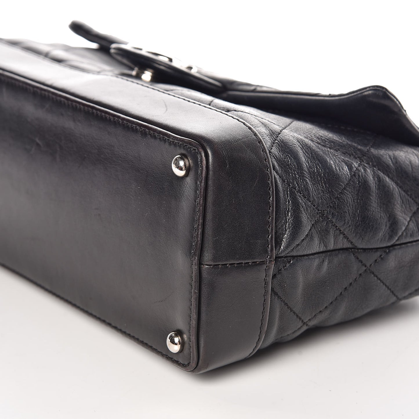 Calfskin Quilted VIP Flap Black