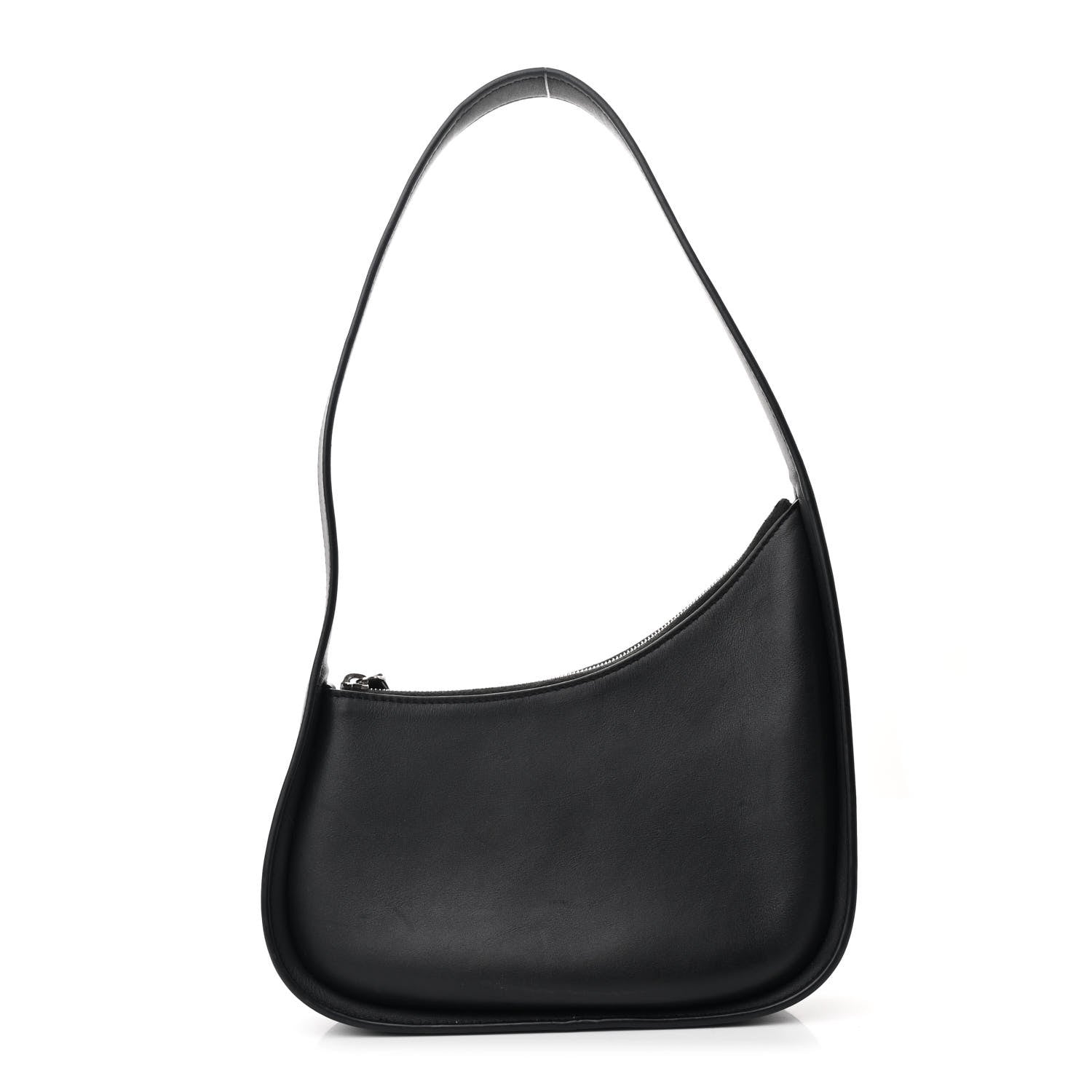The Row Smooth Calfskin Half Moon Shoulder Bag Black 1 of 9