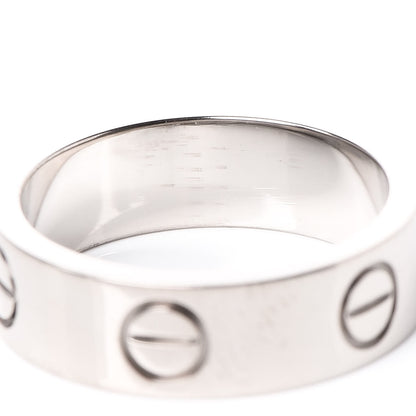 Cartier 18K White Gold 5.5mm LOVE Ring 51 5.75 5 of 5