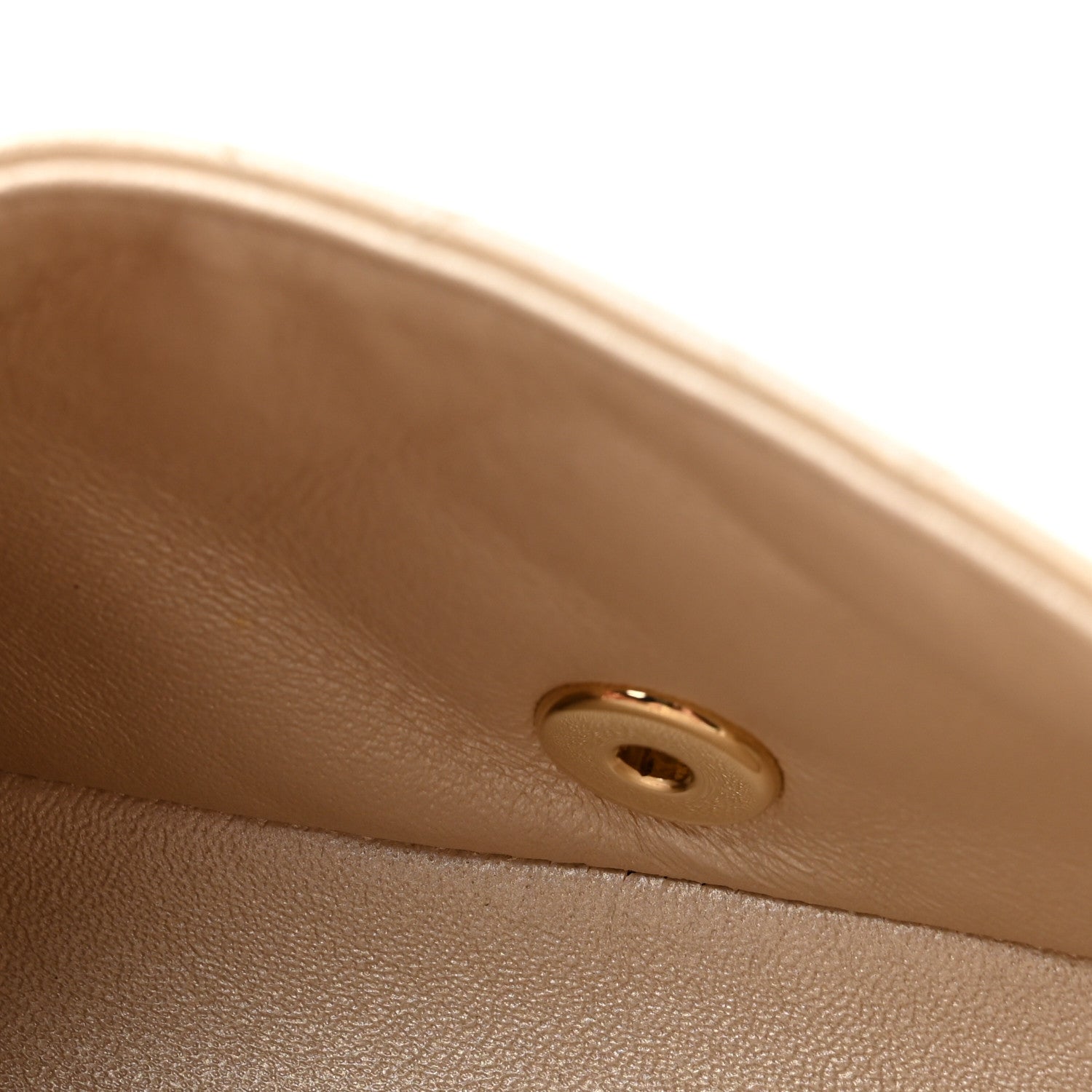 Chanel Metallic Lambskin Quilted Extra Mini V For Victory Flap Light Gold 4 of 12