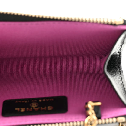 Chanel Caviar Quilted Zipped Key Holder Case Black 5 of 8