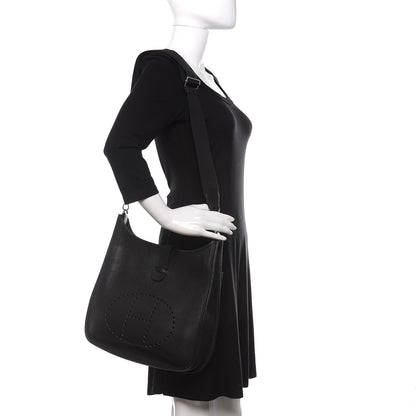 Hermes Taurillon Clemence Evelyne III GM Black 2 of 10