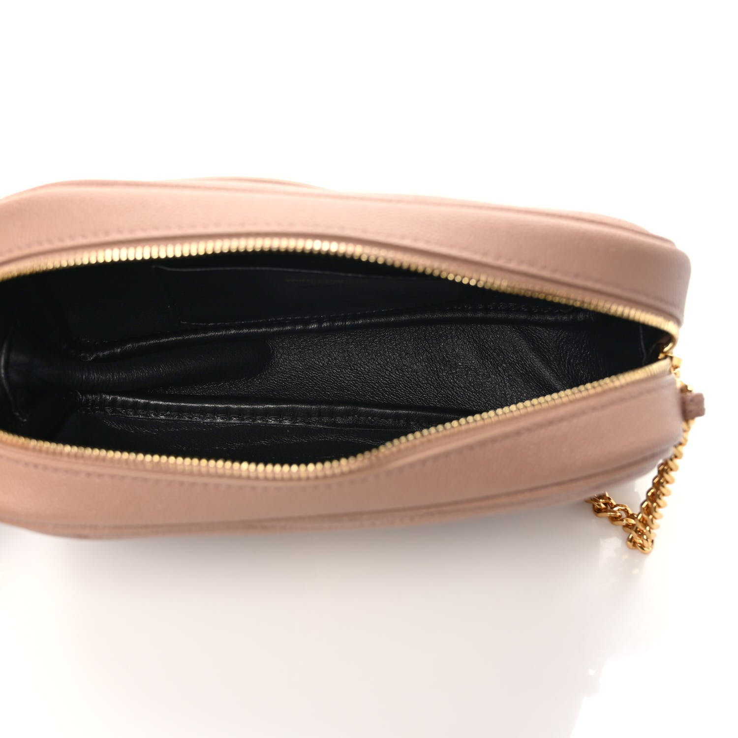Saint Laurent Grain De Poudre Matelasse Monogram Mini Lou Camera Bag Vintage Peach 5 of 10