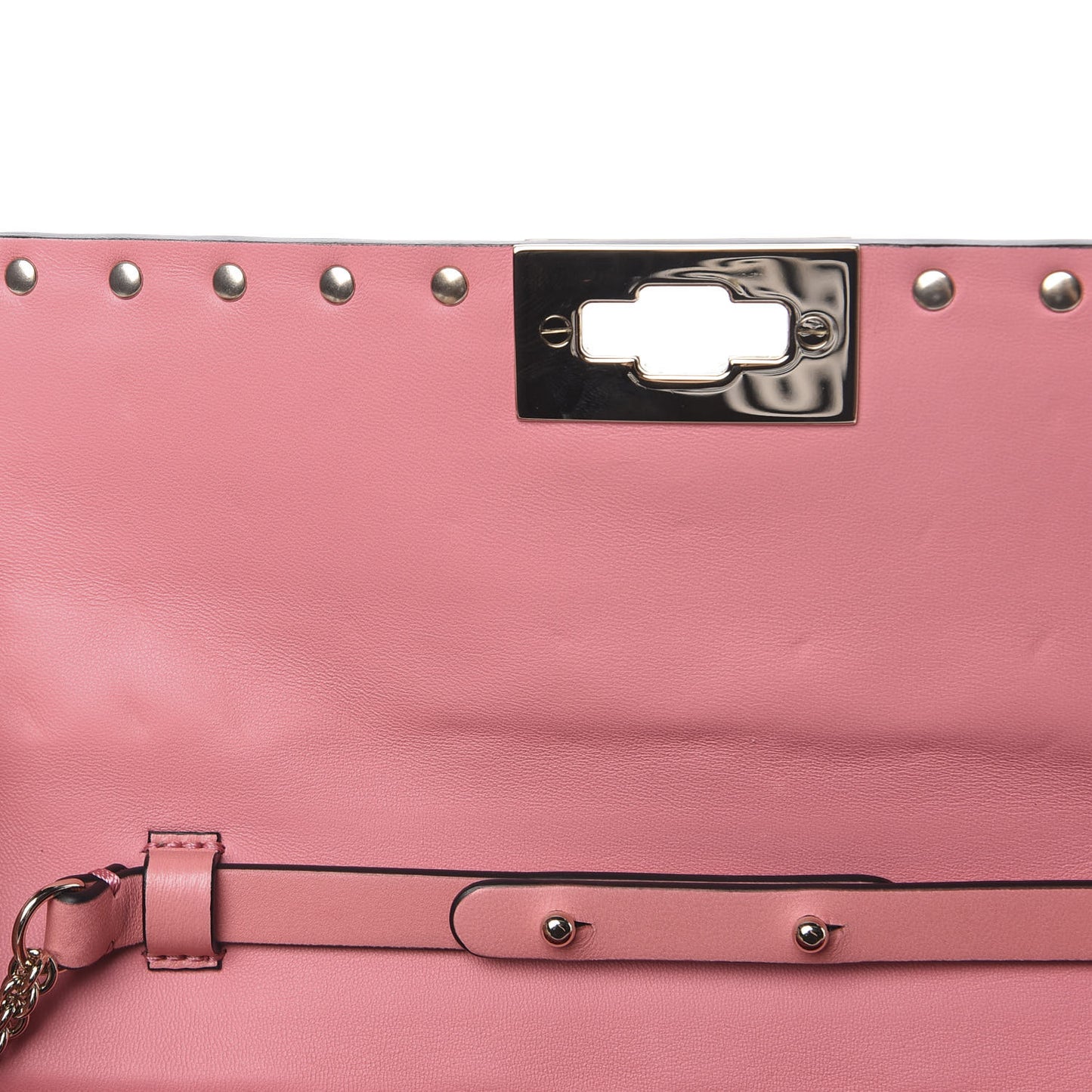 Nappa Rockstud Spike Wallet On Chain Paradise Rose