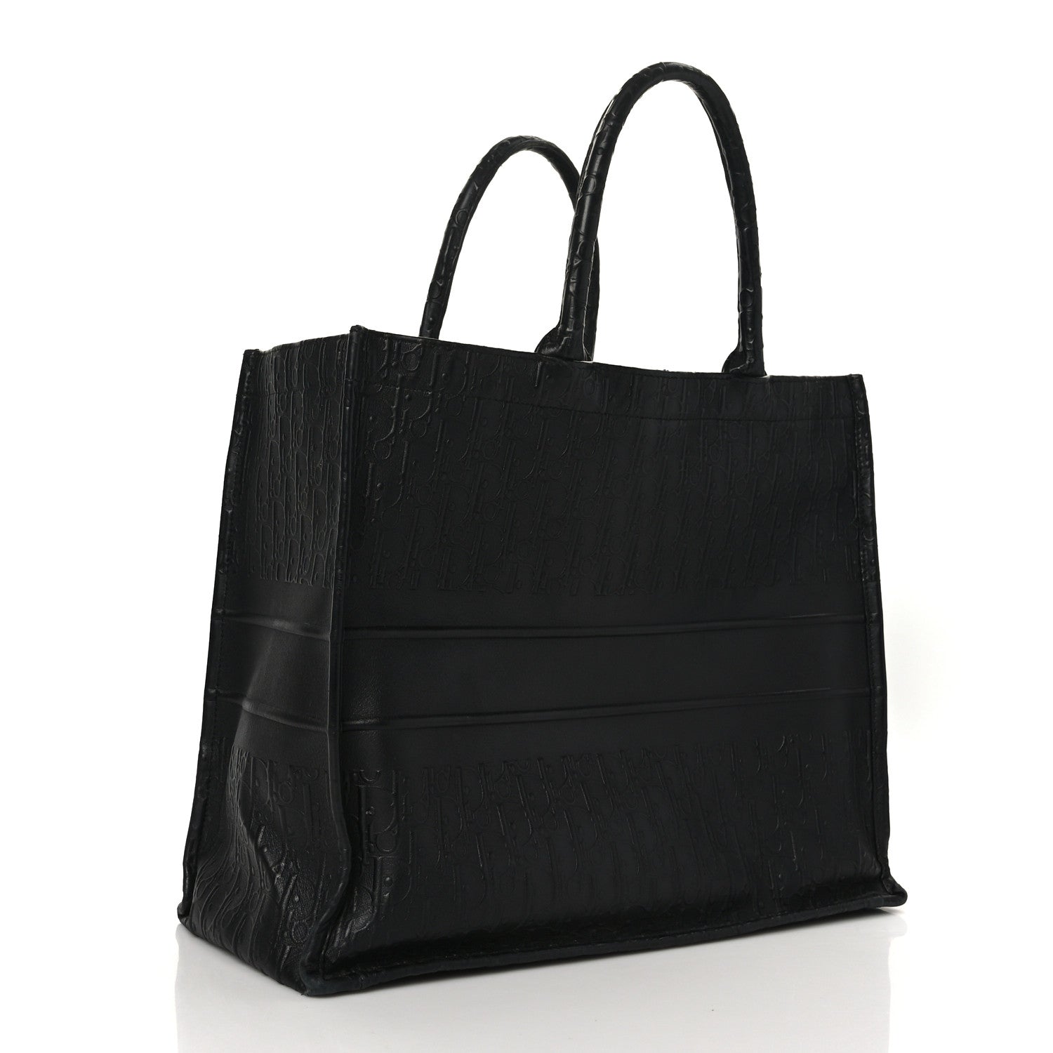 Christian Dior Oblique Calfskin Embossed Large Book Tote Black 3 of 11