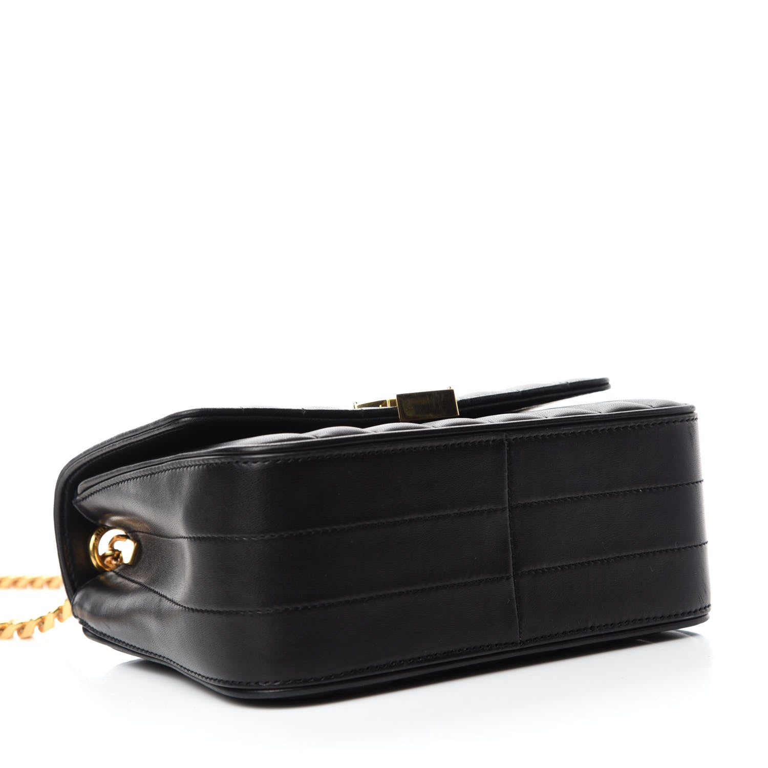 Saint Laurent Lambskin Matelasse Monogram Medium Vicky Chain Bag Black 4 of 13