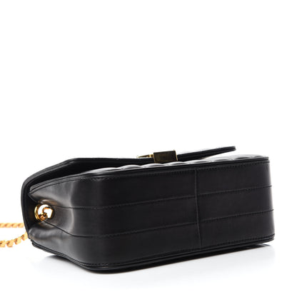 Saint Laurent Lambskin Matelasse Monogram Medium Vicky Chain Bag Black 4 of 13