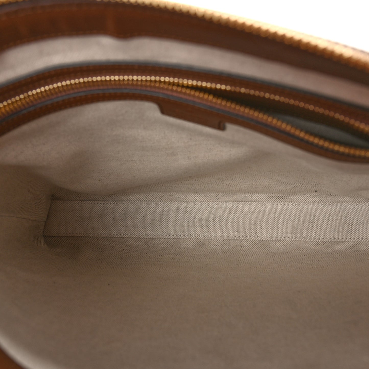 GG Supreme Monogram Azalea Calfskin Retro Interlocking G Wristlet Messenger Bag Beige Ebony Brown Sugar