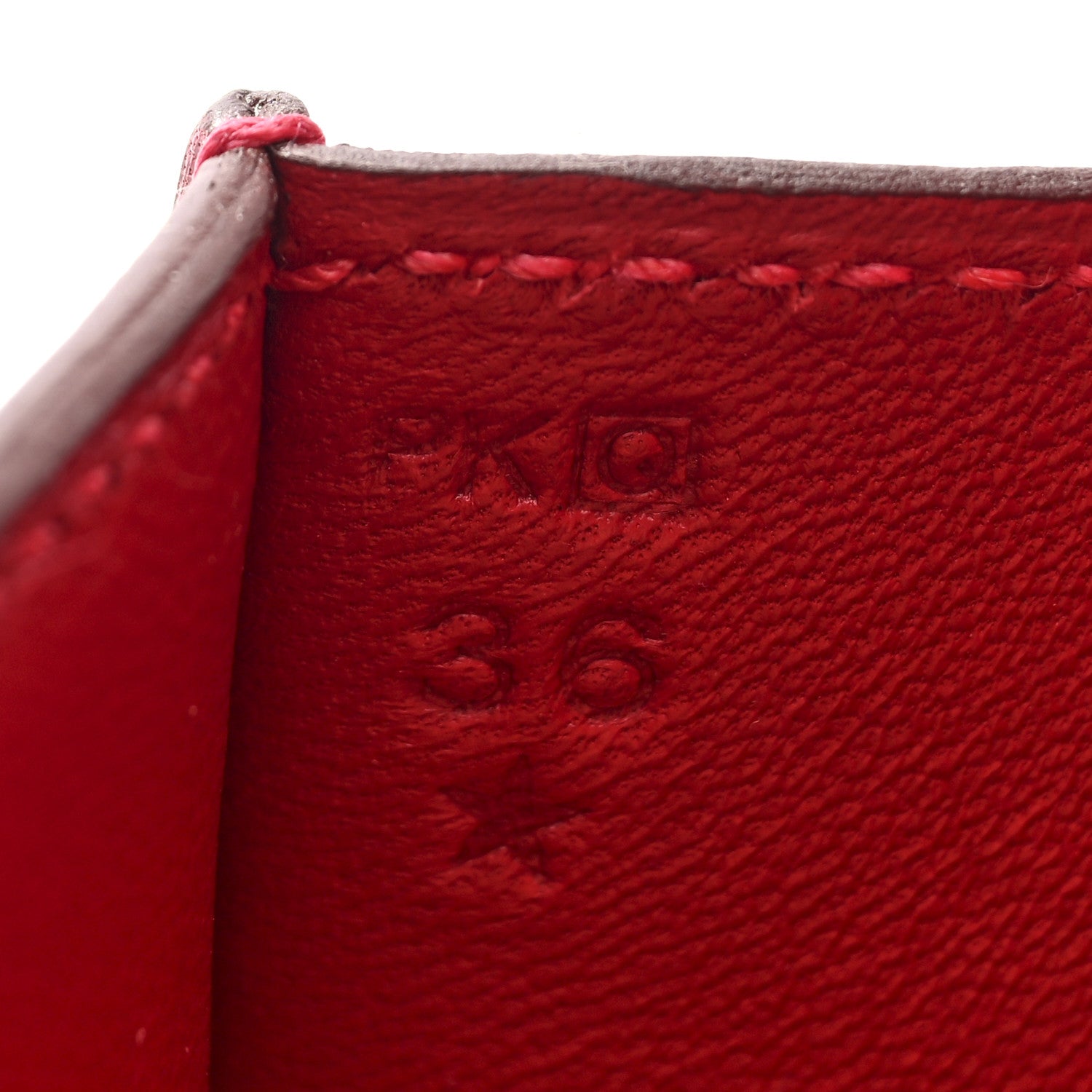 Hermes Tadelakt Egee Clutch Rouge Vif 7 of 7
