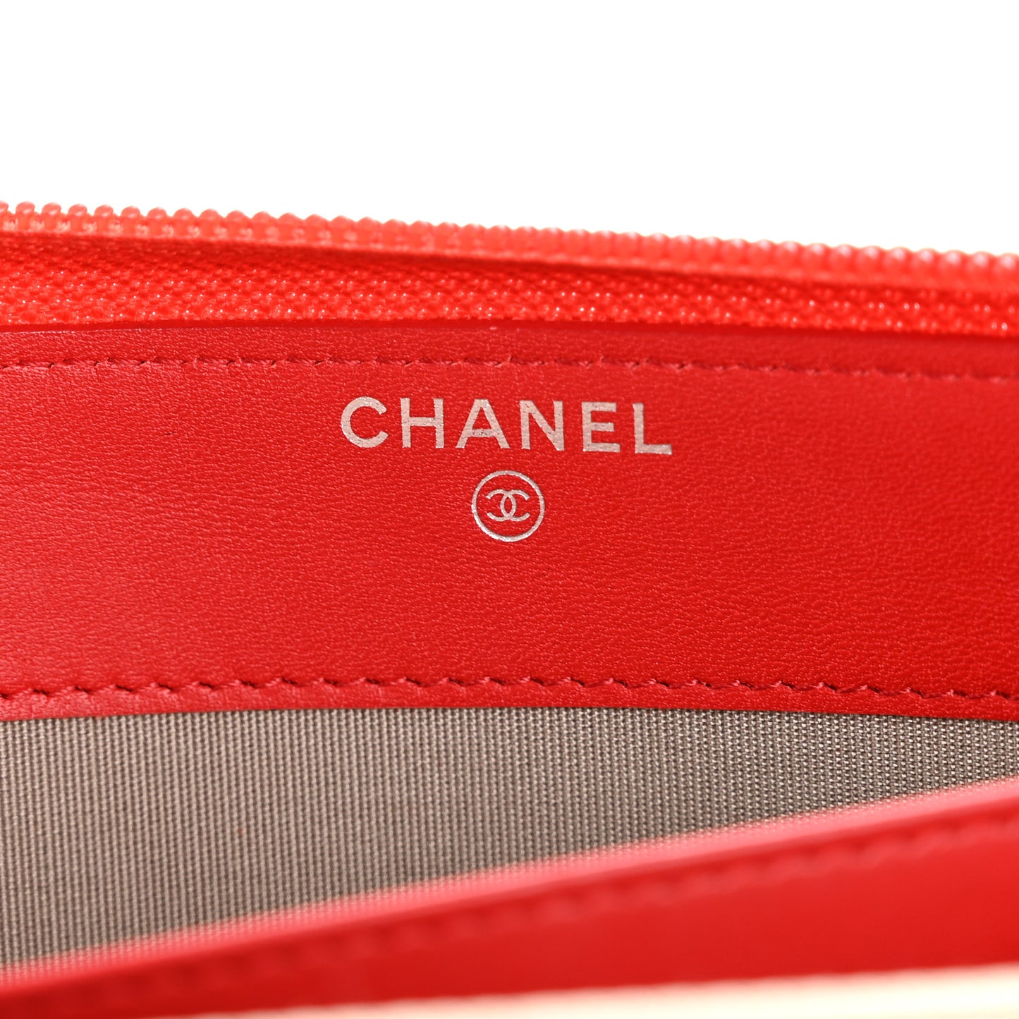 Caviar Large Timeless CC Zip Around Wallet Red
