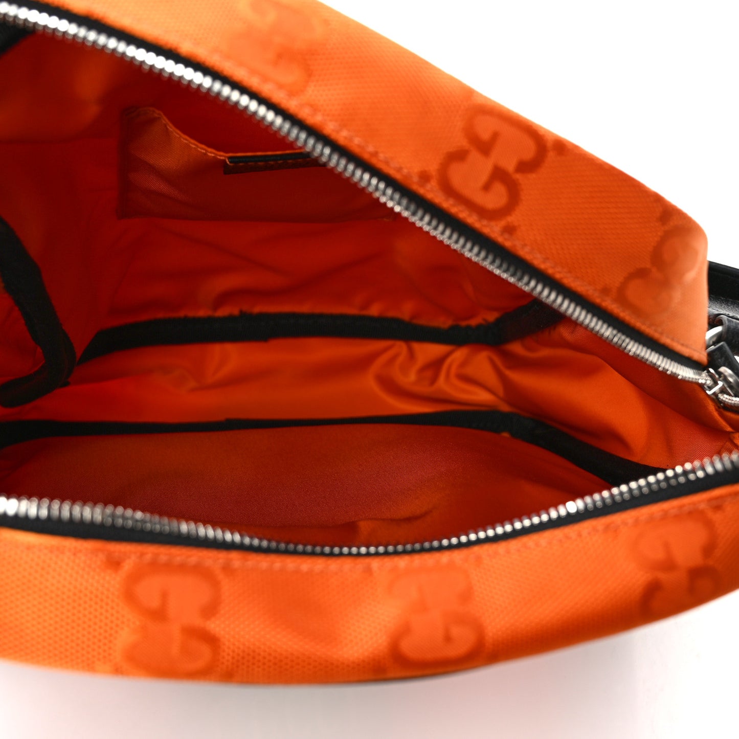 Econyl Nylon Monogram Off The Grid Messenger Orange Black