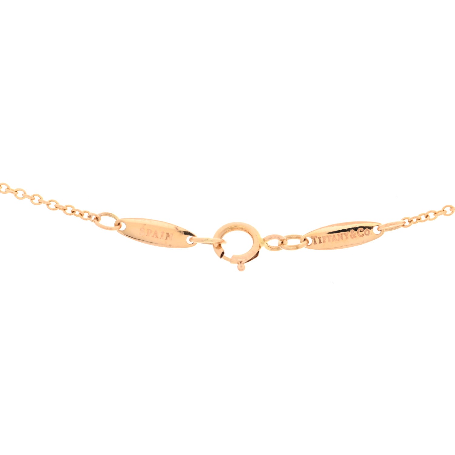 Tiffany 18K Rose Gold Diamond .04ct Elsa Peretti Diamonds by the Yard Pendant Necklace 4 of 4