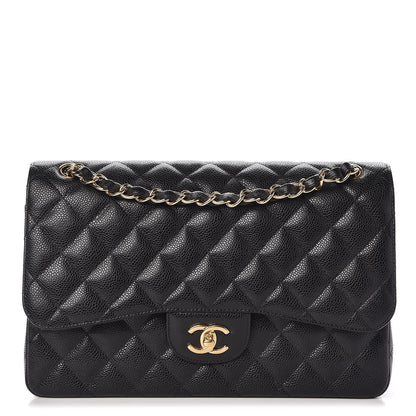 Chanel Caviar Quilted Jumbo Double Flap Black 1 of 8