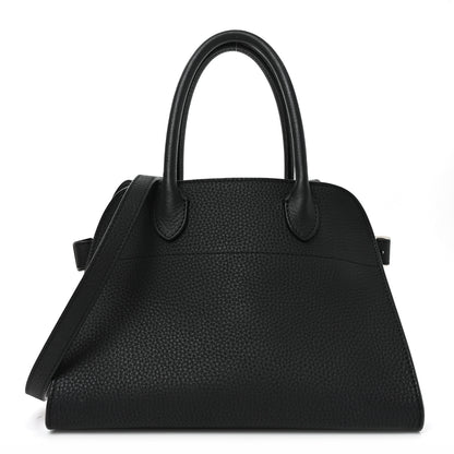 The Row Grained Calfskin Soft Margaux 10 Bag Black 1 of 9
