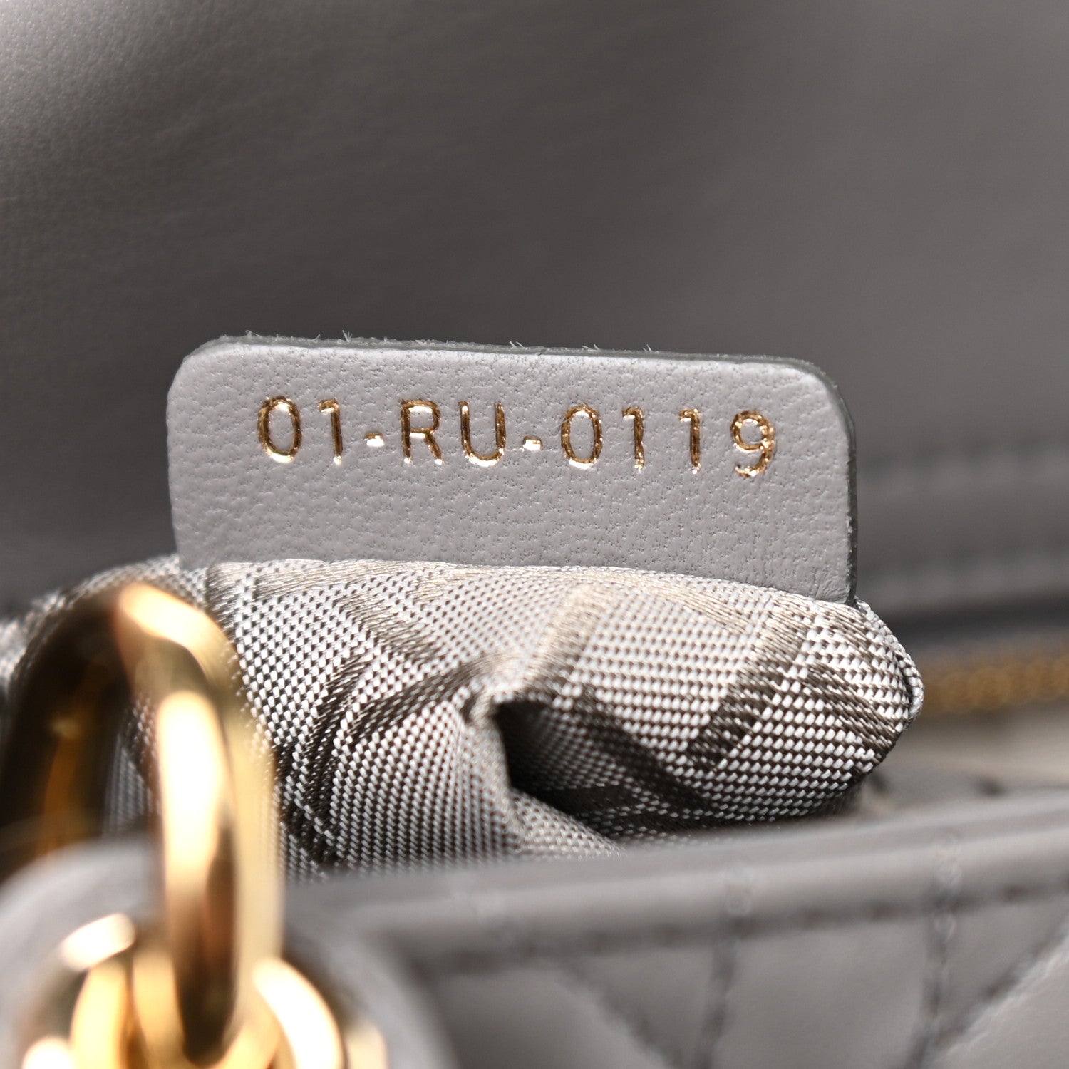 Christian Dior Lambskin Cannage Small Lucky Badges My Lady Dior Grey 7 of 9