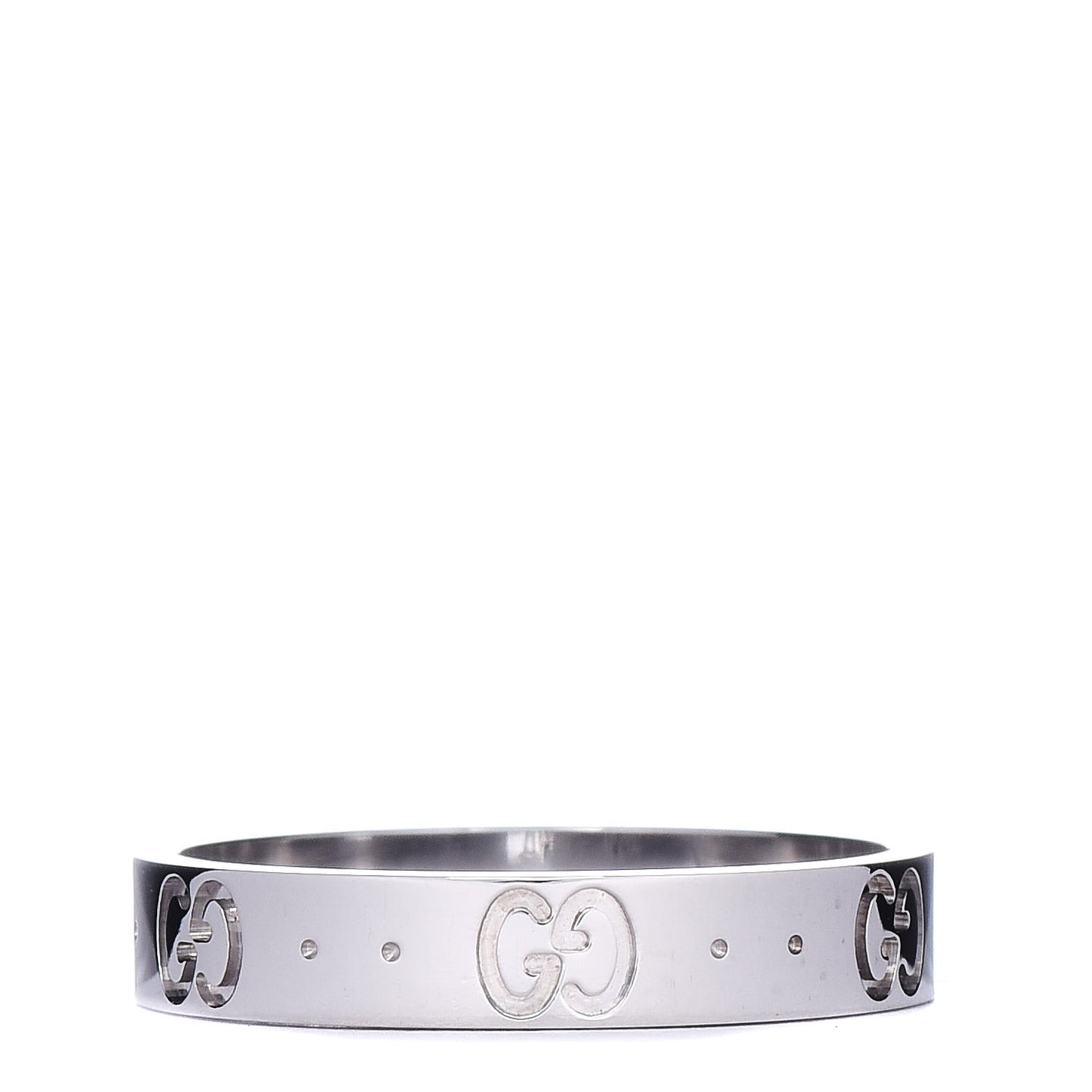 18K White Gold 4mm Icon Thin Band Ring 60 9