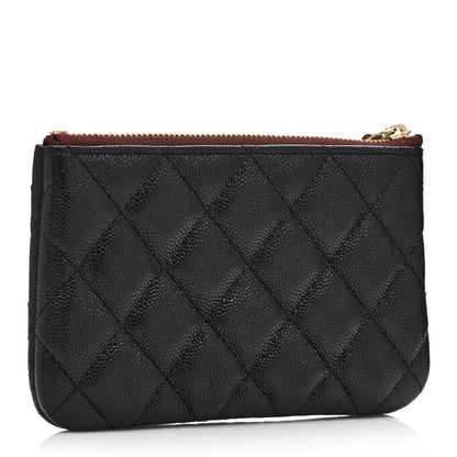 Chanel Caviar Quilted Small Cosmetic Case Black 3 of 8