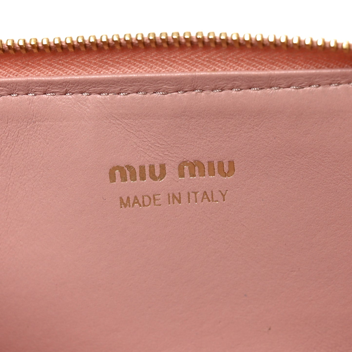 Nappa Matelasse Compact Zip Around Wallet Orchidea