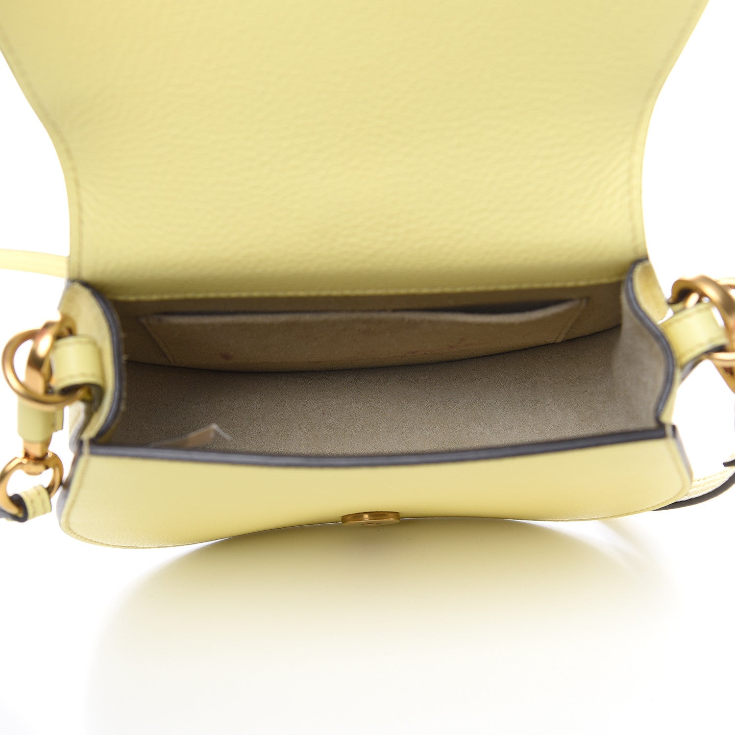 Chloe Calfskin Suede Small Nile Bracelet Bag Lemonade 5 of 14