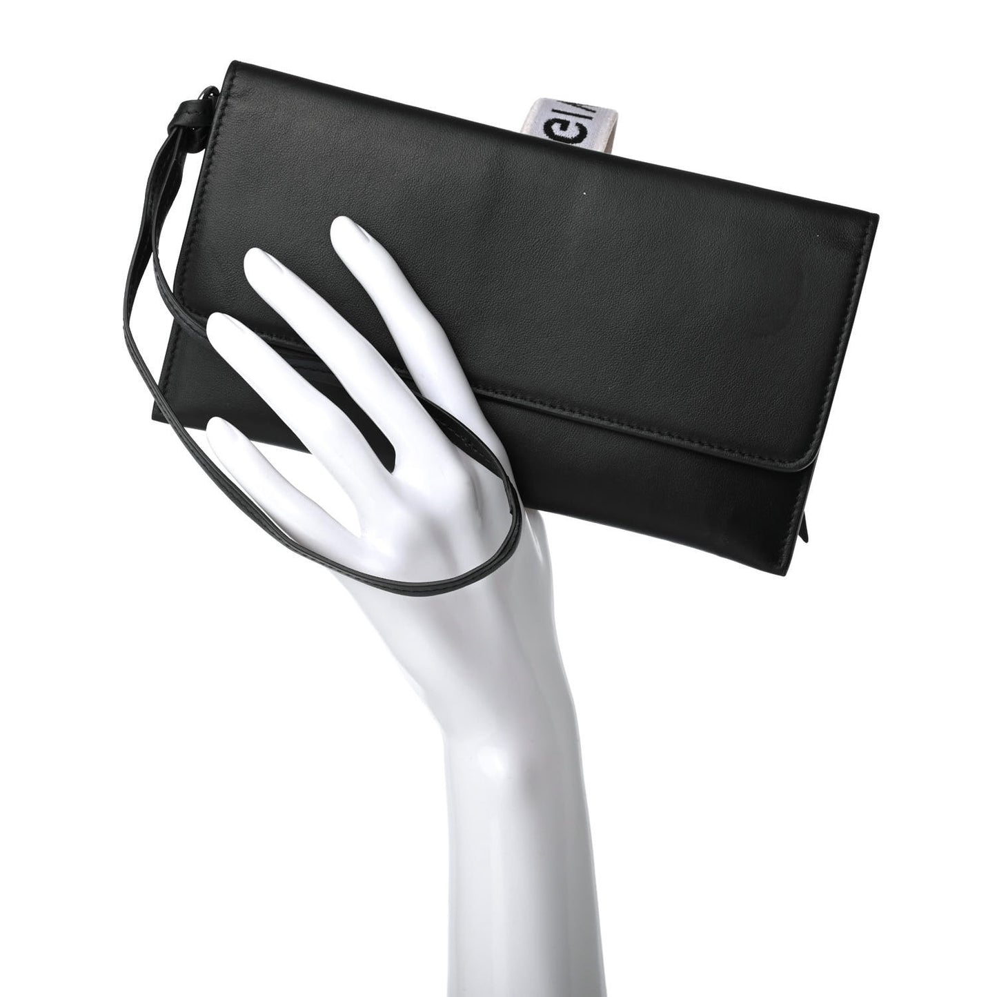 Calfskin 4G Flap Pouch Black