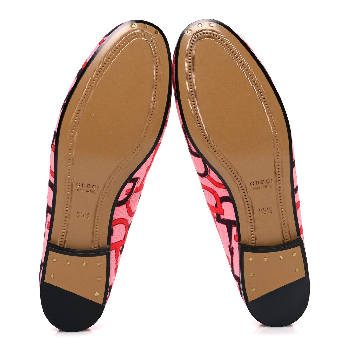 Betis Glamour Canvas Horsebit Print Womens Jordaan Loafers 35.5 Pink Rosso Ancora