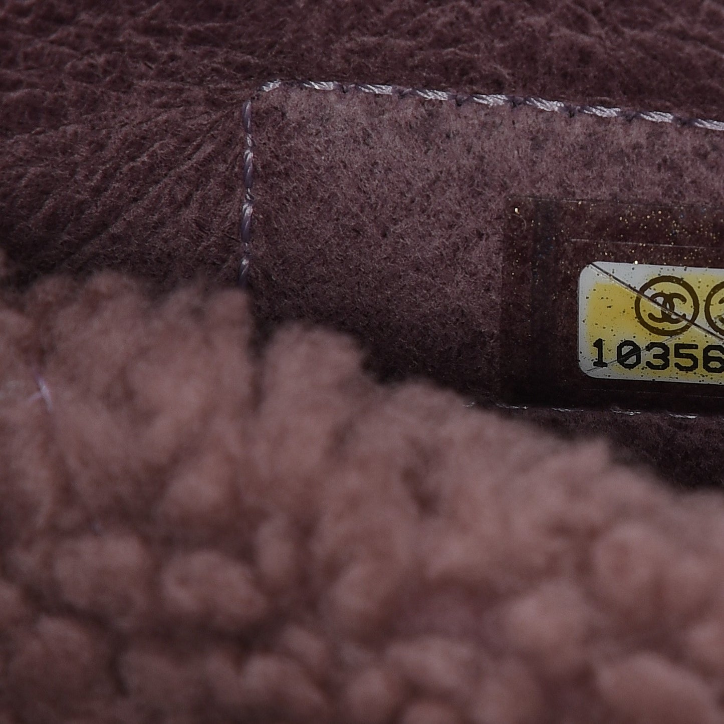 Shearling Quilted Medium Single Flap Purple