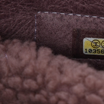 Chanel Shearling Quilted Medium Single Flap Purple 7 of 8