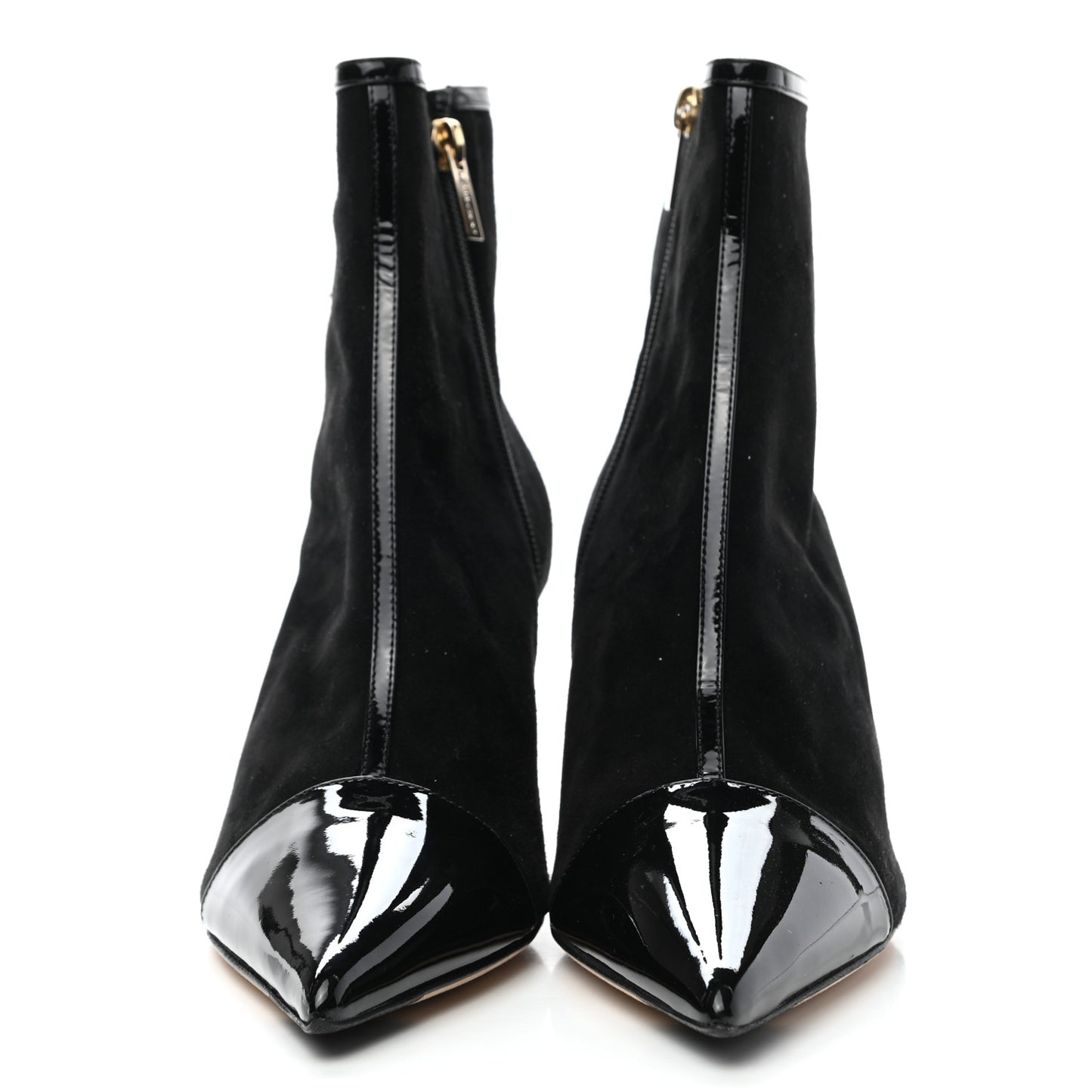 Suede Patent Kix Boots 39 Black