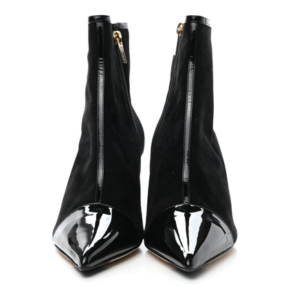 Jimmy Choo Suede Patent Kix Boots 39 Black 2 of 10