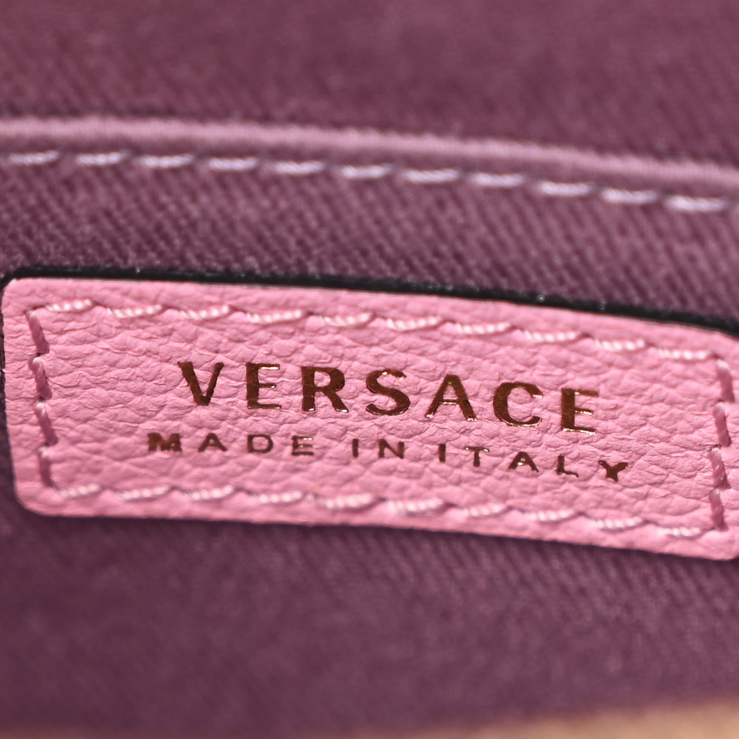Versace Grained Calfskin Studded Mini La Medusa Round Crossbody Bag Pink 6 of 10