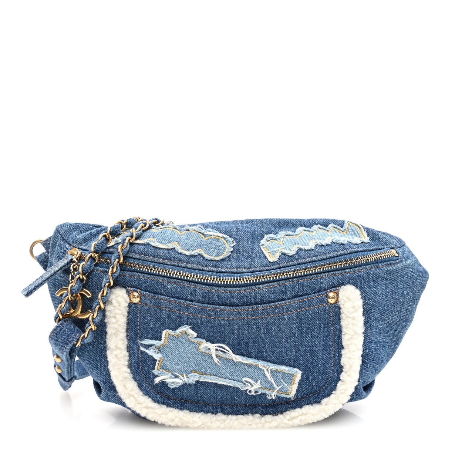 Chanel Denim Sherling Egyptian Waist Bag Blue 1 of 10