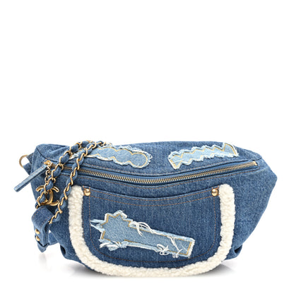 Chanel Denim Sherling Egyptian Waist Bag Blue 1 of 10