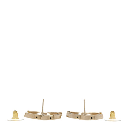 Chanel Crystal CC Large Stud Earrings Gold 3 of 5